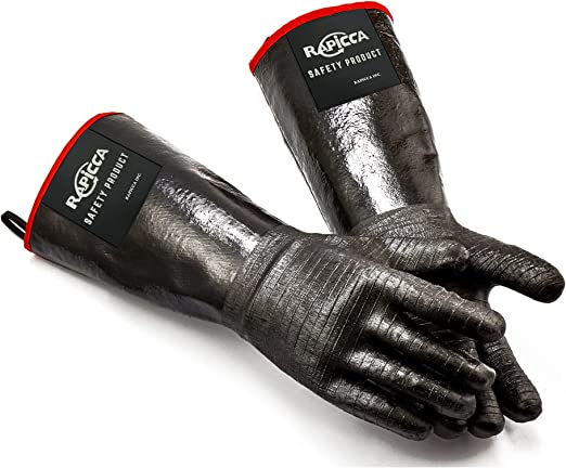 Heat resistant bbq gloves, meat smoking gloves