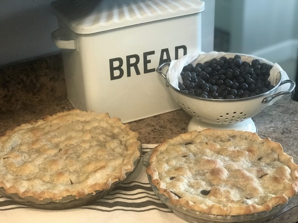 homemade blueberry pie