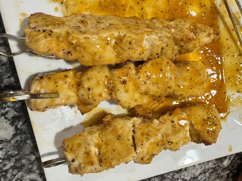 Easy Air fryer Recipe for Lemon Pepper Chicken Skewers